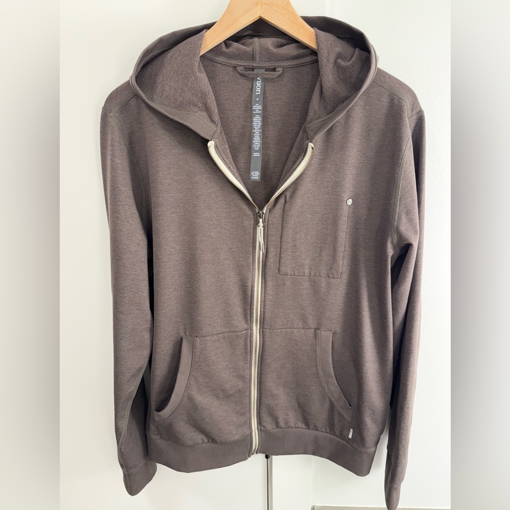 Vuori Men's Coronado Full Zip Hoodie Java Heather